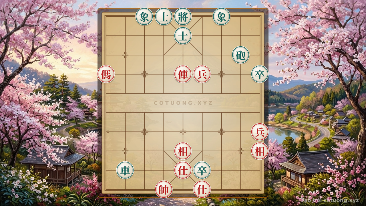 Thế cờ: Online Xiangqi with AI: Decoding the 'Mã giao chân' Strategy of Red Horse at 9/7 — Cờ Tướng Online