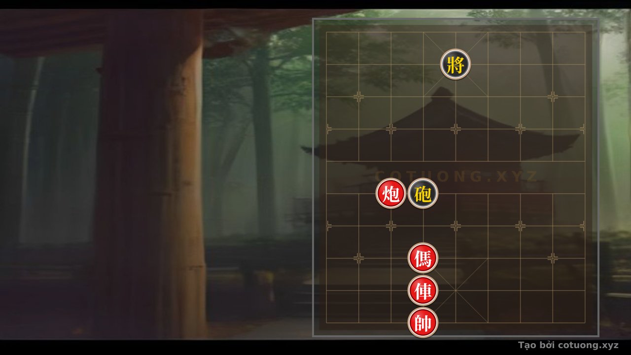 Thế cờ: Xiangqi: Red Cannon Shoots Down Black General - 'Sudden Death' Strategy — Cờ Tướng Online