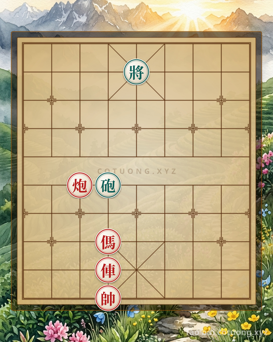 Challenge: Xiangqi: Red Cannon Shoots Down Black General - 'Sudden Death' Strategy - Can you solve it?