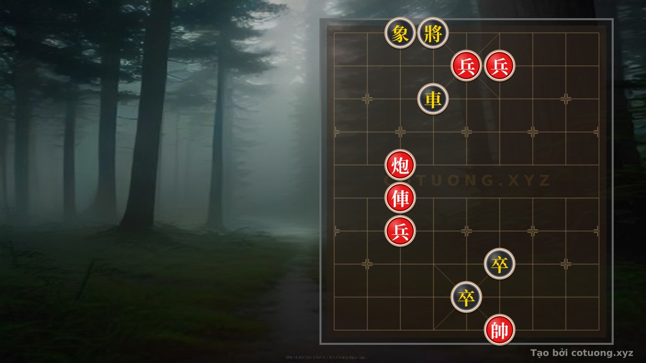 Thế cờ: Red and Black General's Board: Win in 3 Moves - Tactical Analysis — Cờ Tướng Online