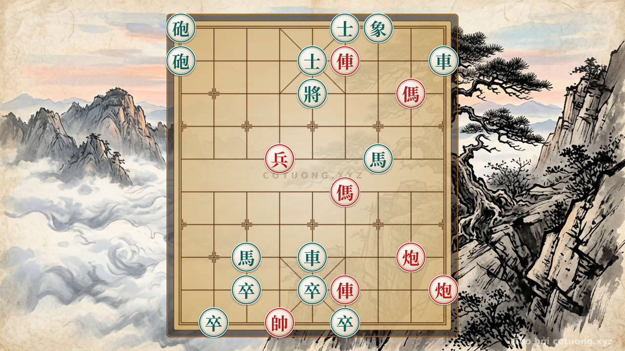 Thế cờ: Xiangqi (Chinese Chess): The Battle of the Twin Horses, Cannon Thunder — Cờ Tướng Online