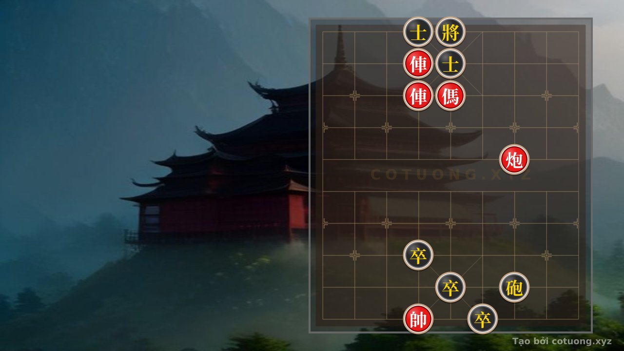 Thế cờ: Red Storm Flooding the Palace: The Classic Battle Where the Red Chariot Shatters the Black Defense in One Move to Capture the General — Cờ Tướng Online