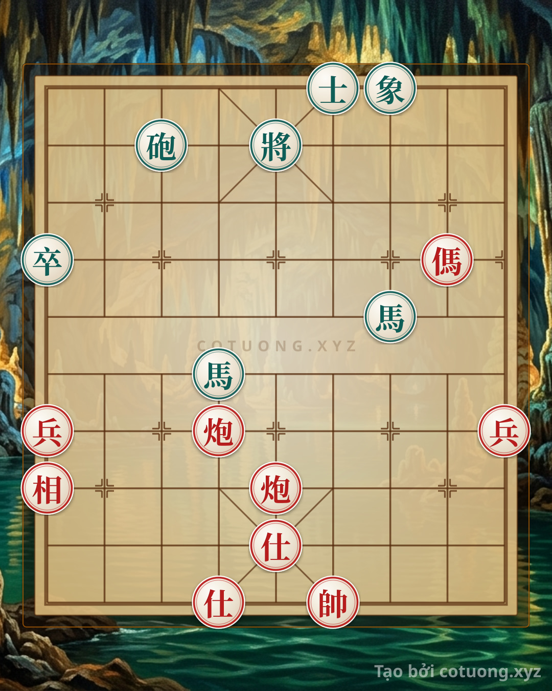 Challenge: Classic Checkmate: When the Red Cannon and Horse Face the Black Horses - The Battle of Xiangqi on the Chessboard - Can you solve it?