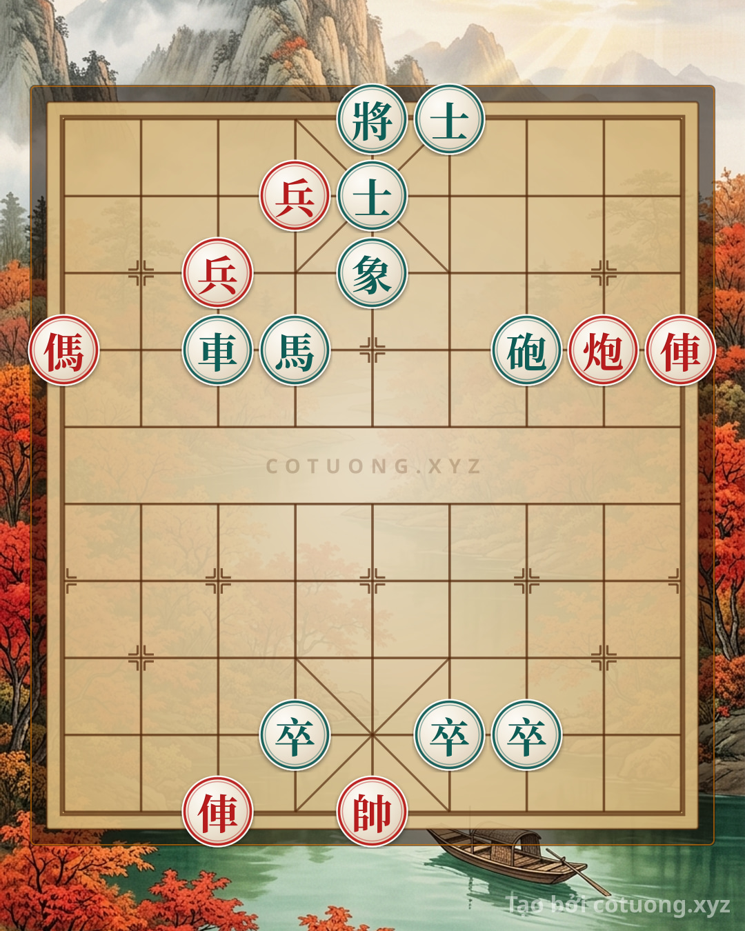 Challenge: Red's Secret Tactics: Breaking Black's Double Horse Defense in a Double Horse Attack Formation - Can you solve it?