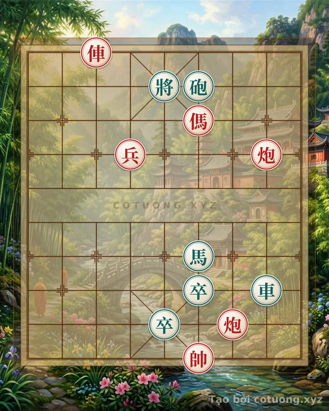 Thế cờ: The 'Red Chariot on File 7' Trap in a Level 5 Formation: Warning of Deadly Mistakes by Black — Cờ Tướng Online