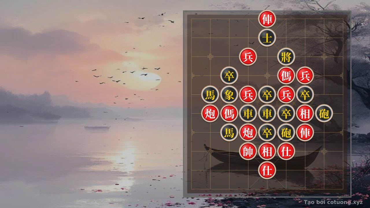 Thế cờ: Xiangqi: Red Strategy - Rook at 5 Retreats to Row 10, Cannon at 8 Strikes Black General — Cờ Tướng Online