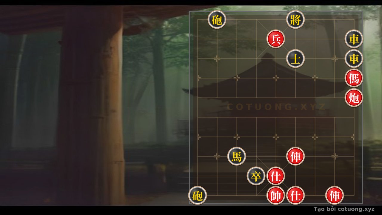 Thế cờ: Classic Xiangqi Position: Black Cannon on File 2, Rank 10 - Strong Defensive Tactics — Cờ Tướng Online