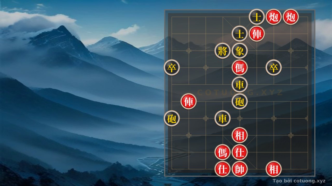 Thế cờ: Thế cờ 'Pháo Đỏ lộ 3 hàng 10' - Chiến thuật phòng ngự cho Sĩ Đen — Cờ Tướng Online