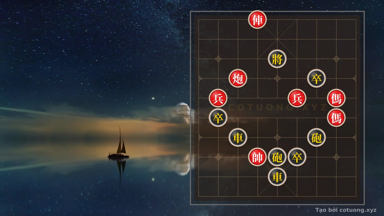 Thế cờ: The Battle of the Rooks: Red Rook's Lone Assault on the Black General - The 'Double Horse Crossing Mountain' Counterattack Strategy to Break Enemy Defenses — Cờ Tướng Online