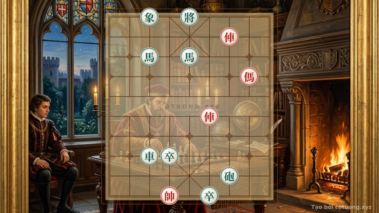 Thế cờ: Assassination Strategy: Red's Rook-Horse Combo Forces Black into a Hidden Trap in a Perilous Xiangqi Board — Cờ Tướng Online
