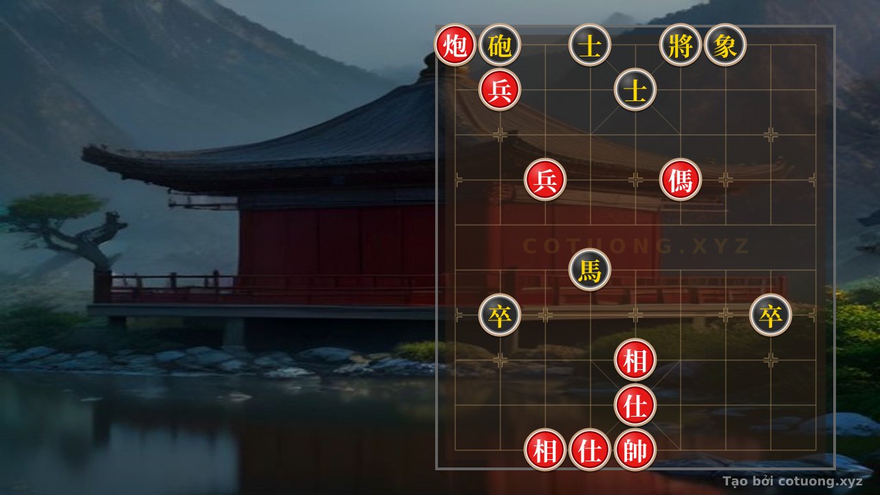 Thế cờ: The Hidden Strategy of the Cannon Horse Double Pawn: When the Killing Technique Conceals Behind the Veil of Elephant Advisor — Cờ Tướng Online