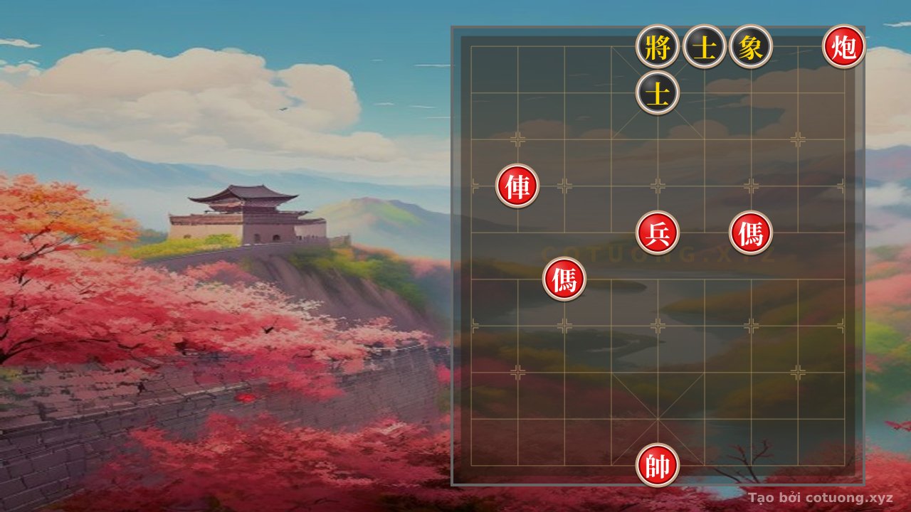 Thế cờ: Xiangqi Level 1/10: Double Horse Legs, Red Cannon Sniper - Tactics Academy — Cờ Tướng Online