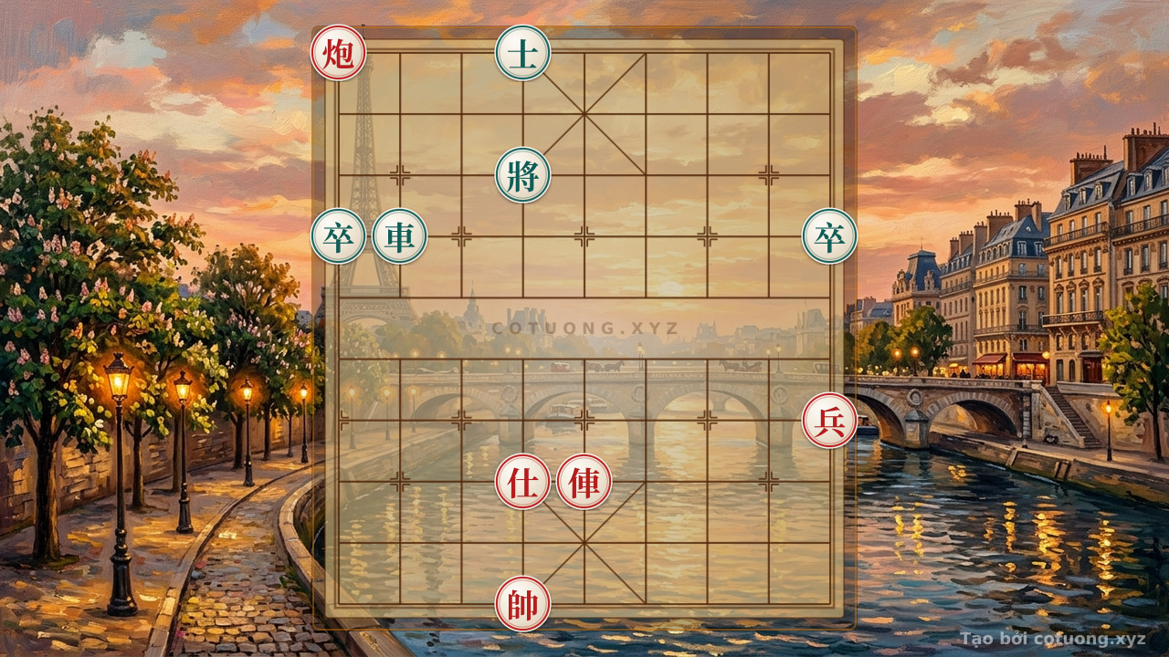 Thế cờ: Red Cannon at 9th File, 10th Rank: Strategy to Defeat the Black Chariot in the General's Chess — Cờ Tướng Online