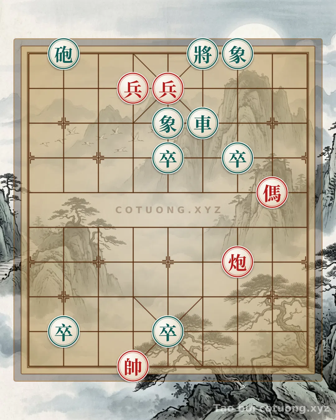 Thế cờ: Xiangqi 'Unmatched Killing Formation' – Red's Secret to Crushing Black's Cannon at File 2 (Reading Traps for Beginners) — Cờ Tướng Online