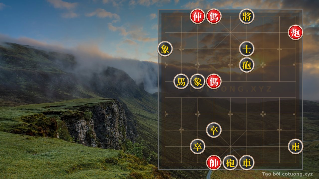 Thế cờ: ULTIMATE CHECKMATE: Red Rook-Cannon 2 Horses Crush Black's 2 Rooks and 2 Cannons in 3 Moves - Chess Puzzle #287e — Cờ Tướng Online