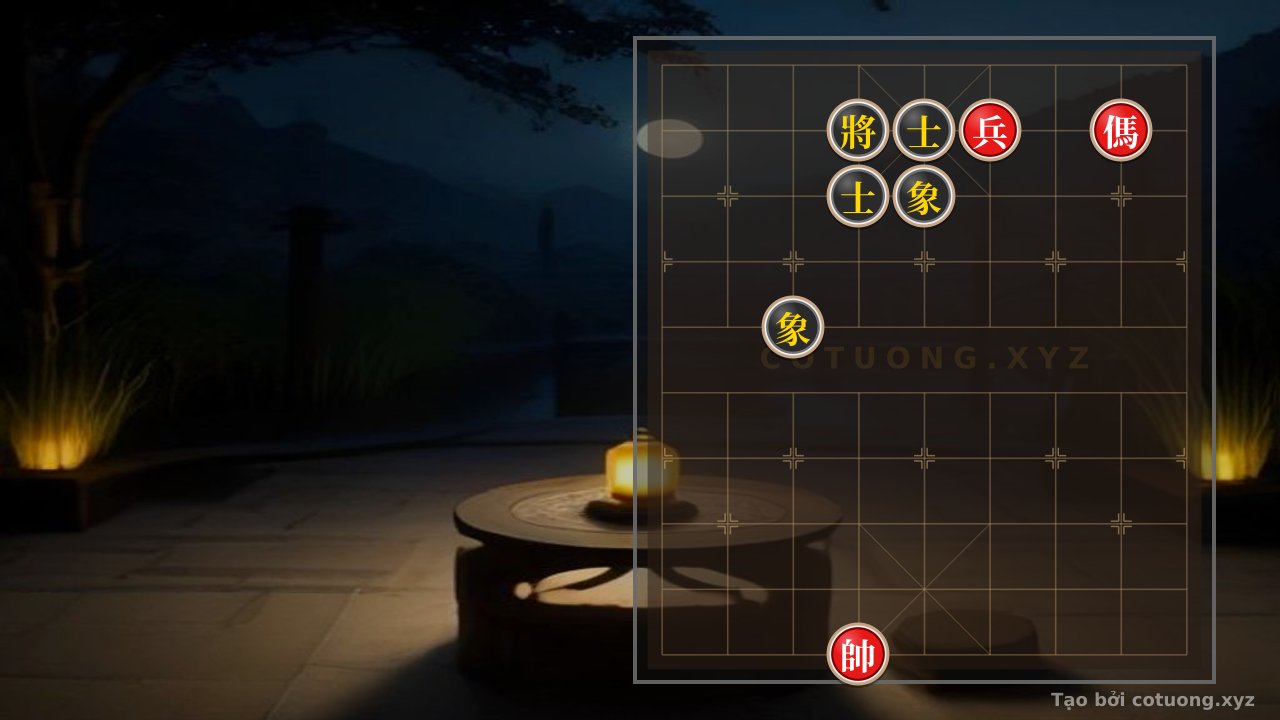 Thế cờ: Red Pawn on File 4, Rank 9: A Masterful Strike for the Black General — Cờ Tướng Online