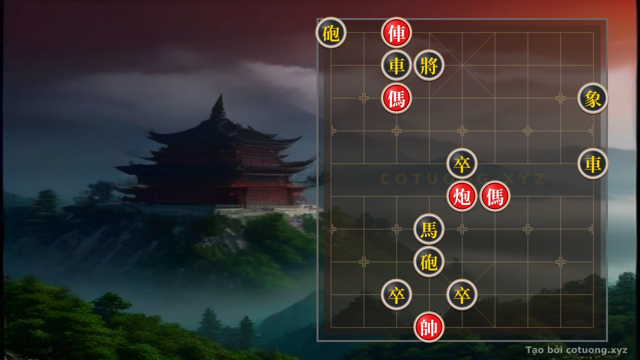 Thế cờ: Black Cannon at 1-10: Red Chariot's Counterattack Defense Strategy in a Level 7 Battle — Cờ Tướng Online