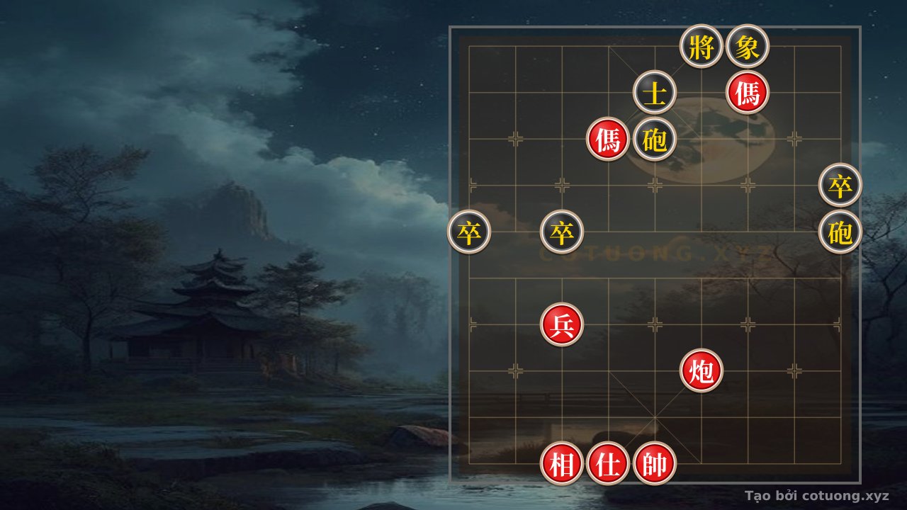 Thế cờ: Song Horse Exchange: Optimal Defensive Counterattack Strategies for the Red Side — Cờ Tướng Online