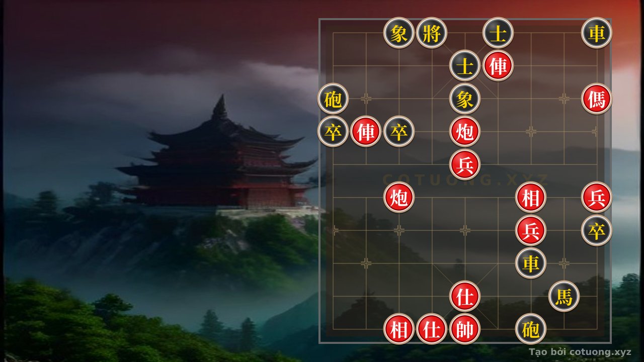 Thế cờ: Xiangqi (Chinese Chess) Analysis: Battle Tactics with Black Rook at 9-10 - Effective Direct Attack Strategy — Cờ Tướng Online