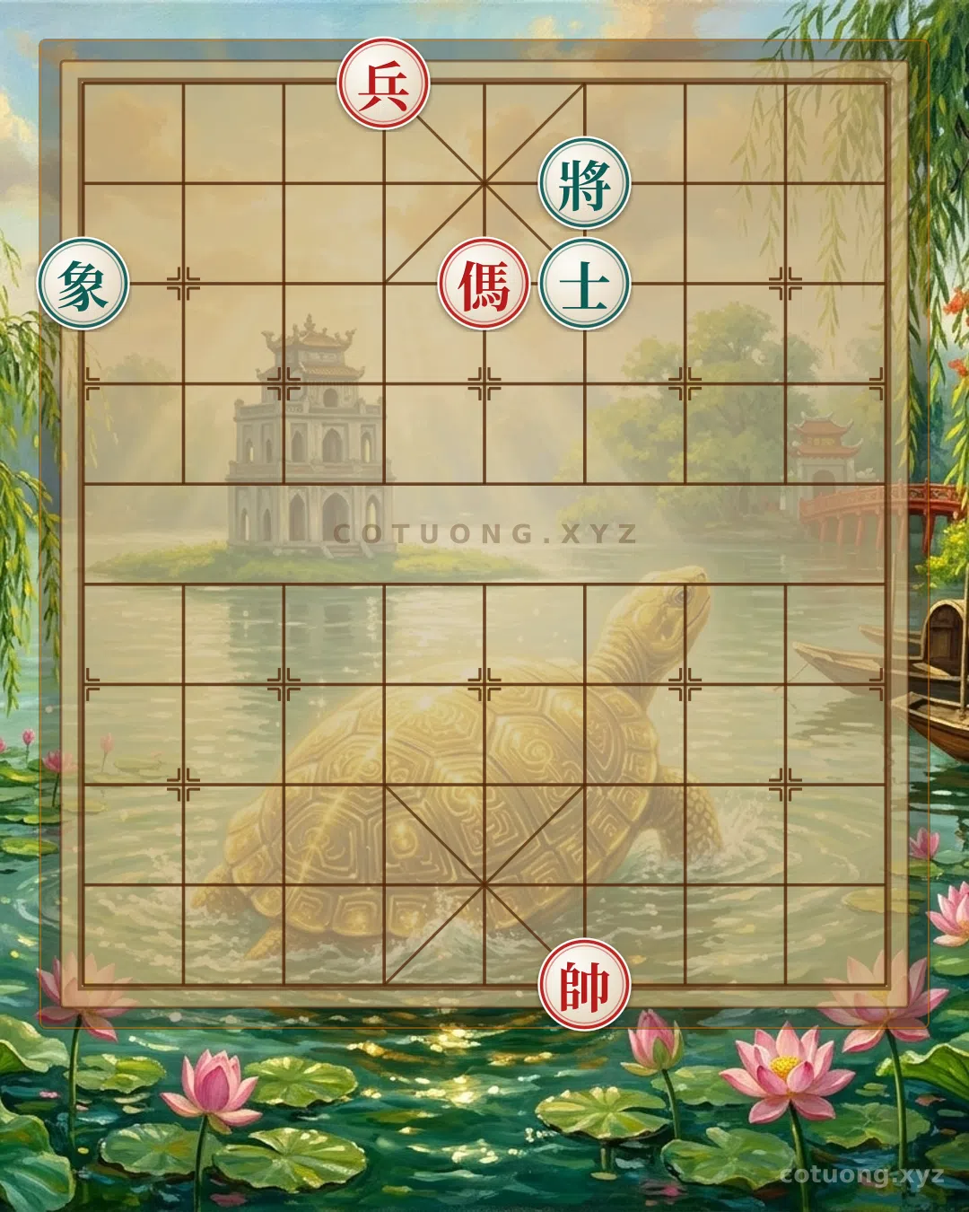 Thế cờ: Xiangqi: Strengthen Defense with the Red Pawn on File 6 Rank 10 — Cờ Tướng Online