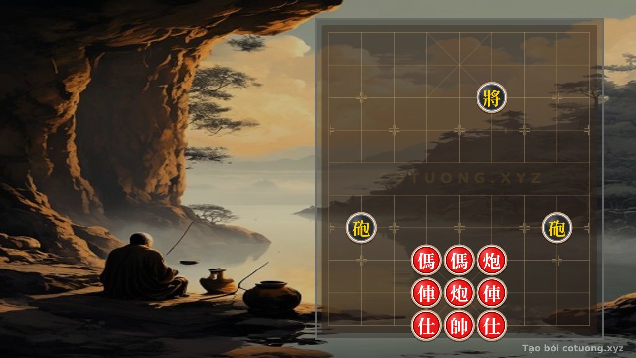 Thế cờ: Xiangqi Super Difficult: Black Defends Against Red Double Horses — Cờ Tướng Online