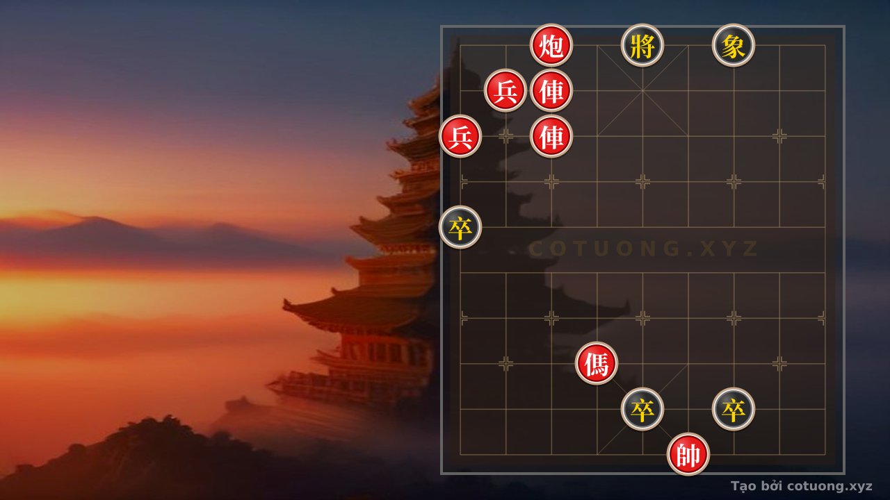 Thế cờ: Red Cannon's First Move: Brutal Tactics in the Peak Battle of Chinese Chess — Cờ Tướng Online
