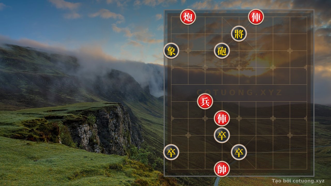 Thế cờ: Red Cannon on File 8, Rank 10: The 'Checkmate' Strategy Against the Black General in 3 Moves — Cờ Tướng Online