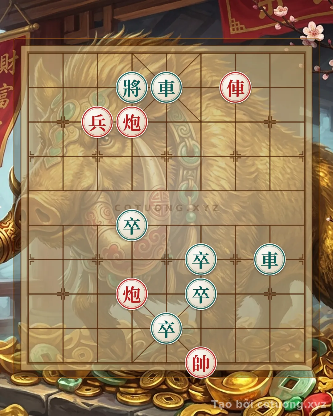 Challenge: Quick Endgame Trick: Red Rook Charges Alone, Black General Exposed - Can you solve it?