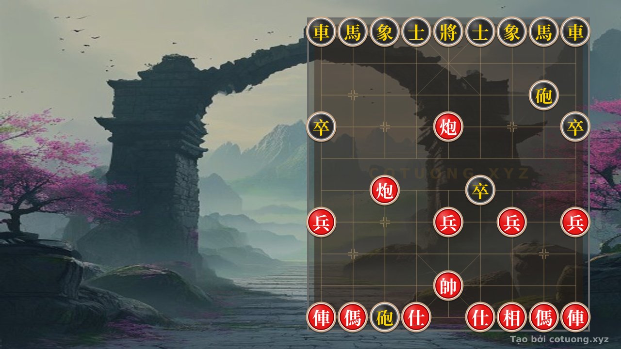Thế cờ: Defensive Counterattack Tactics in the Double Cannon Cross-Fire Formation - Free Chinese Chess Online — Cờ Tướng Online