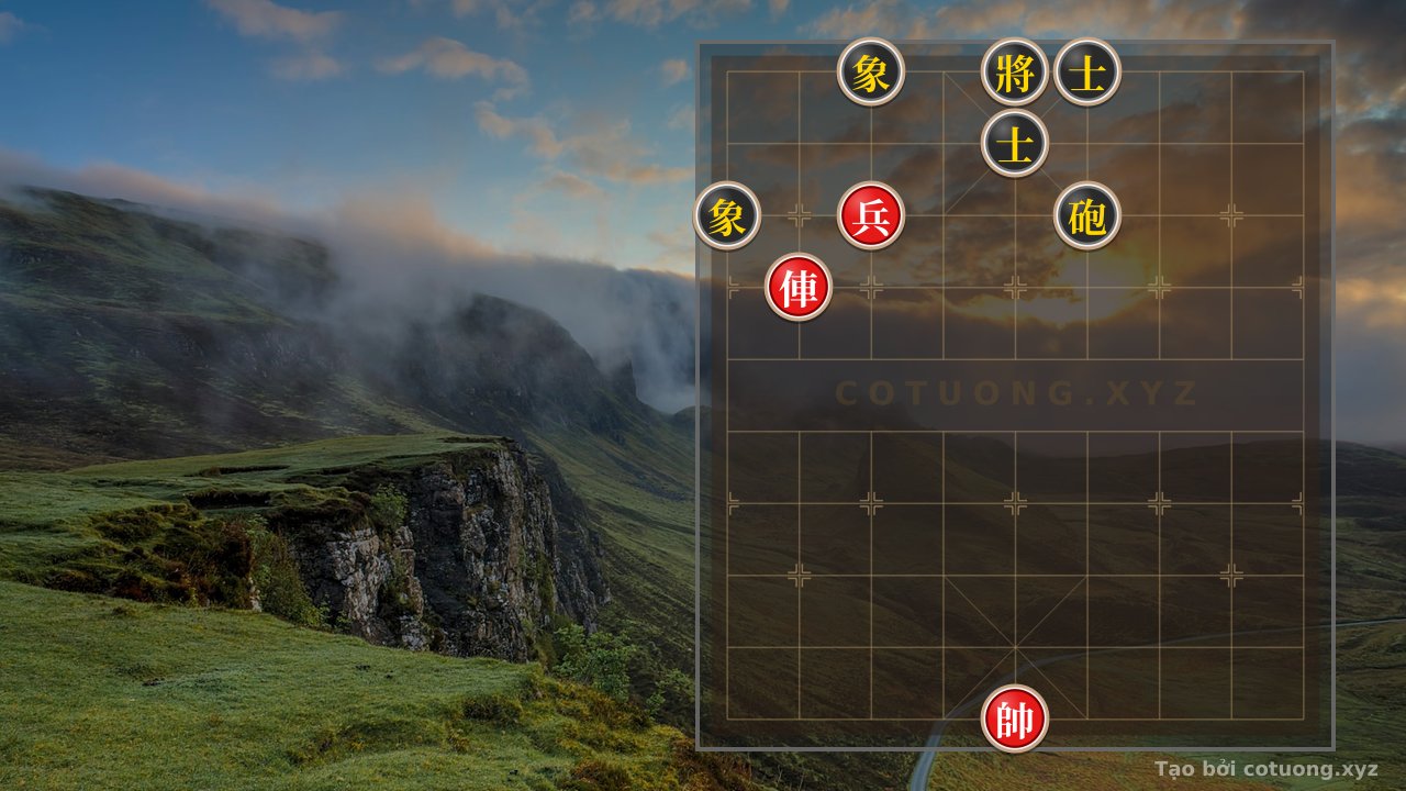 Thế cờ: Xiangqi: Strategic Checkmate with Red Rook on 8th Rank 7th File — Cờ Tướng Online
