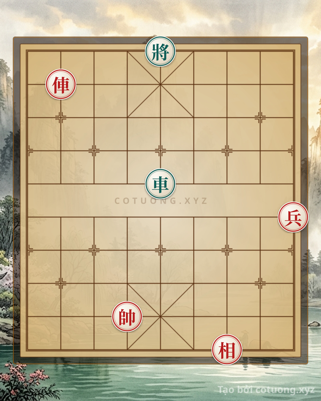 Challenge: The Classic Checkmate: The Red Chariot, Cannon, and Elephant Strike Down the Black Chariot in One Move - Can you solve it?