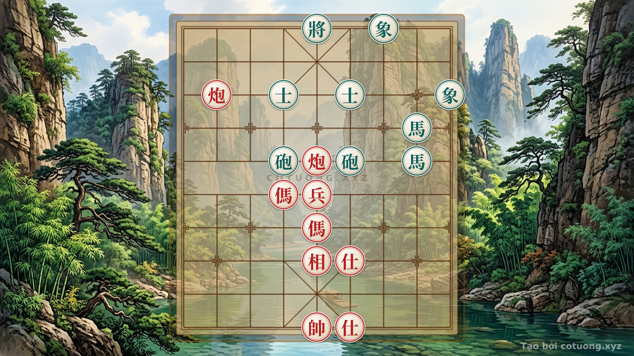 Thế cờ: Position Analysis 'Double Horse Legs' - Securing Victory in the Xiangqi Battle — Cờ Tướng Online