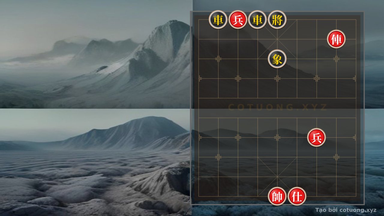 Thế cờ: Black's Deadly Trap! Red Rook at 2nd File Strikes, Red Pawn at 3rd File Swings Like an 'Eagle' — Cờ Tướng Online