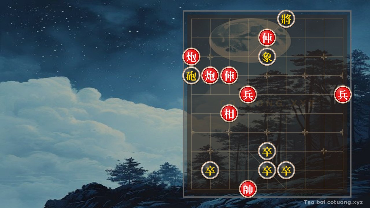 Thế cờ: Red General's Breakthrough: Chariot Directly Attacks File 7, Cannon 'Empty' File 9 - Strategy to Defeat the Black General — Cờ Tướng Online