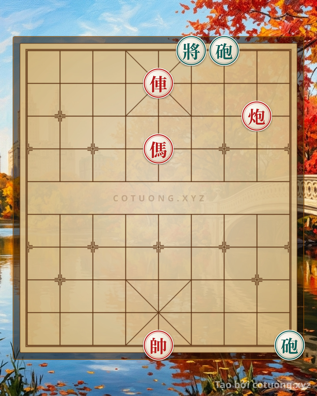 Challenge: Tam tài xa pháo mã tuyệt sát - Can you solve it?