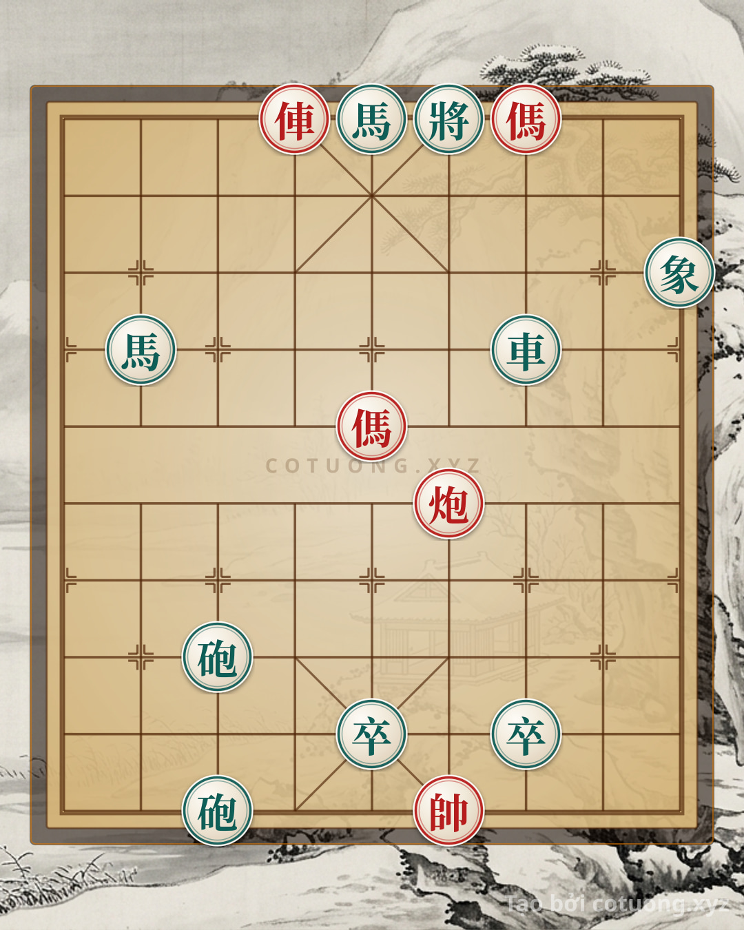 Challenge: Tam tài xa pháo mã tuyệt sát - Can you solve it?