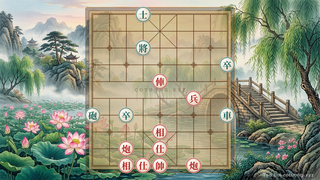 Thế cờ: Red General Wins: The Deadly Strategy of the Red Cannon Exposed on 3rd Rank 1 — Cờ Tướng Online