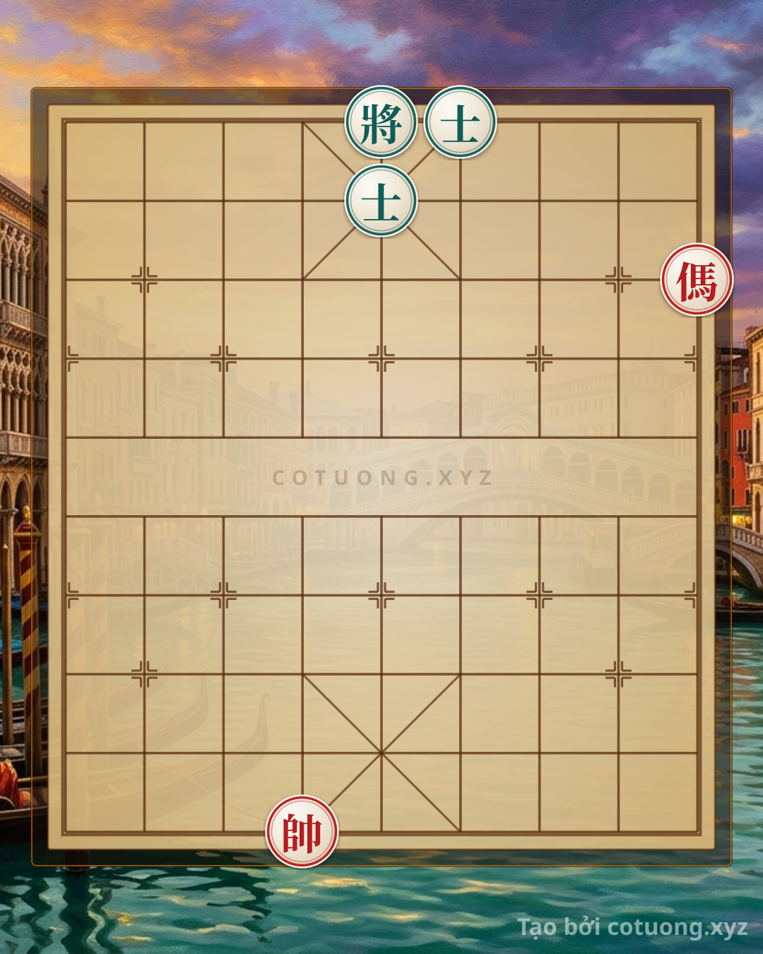 Challenge: Playing Xiangqi with 1 Horse and 2 Advisors: Defensive Tactics Decide - Can you solve it?