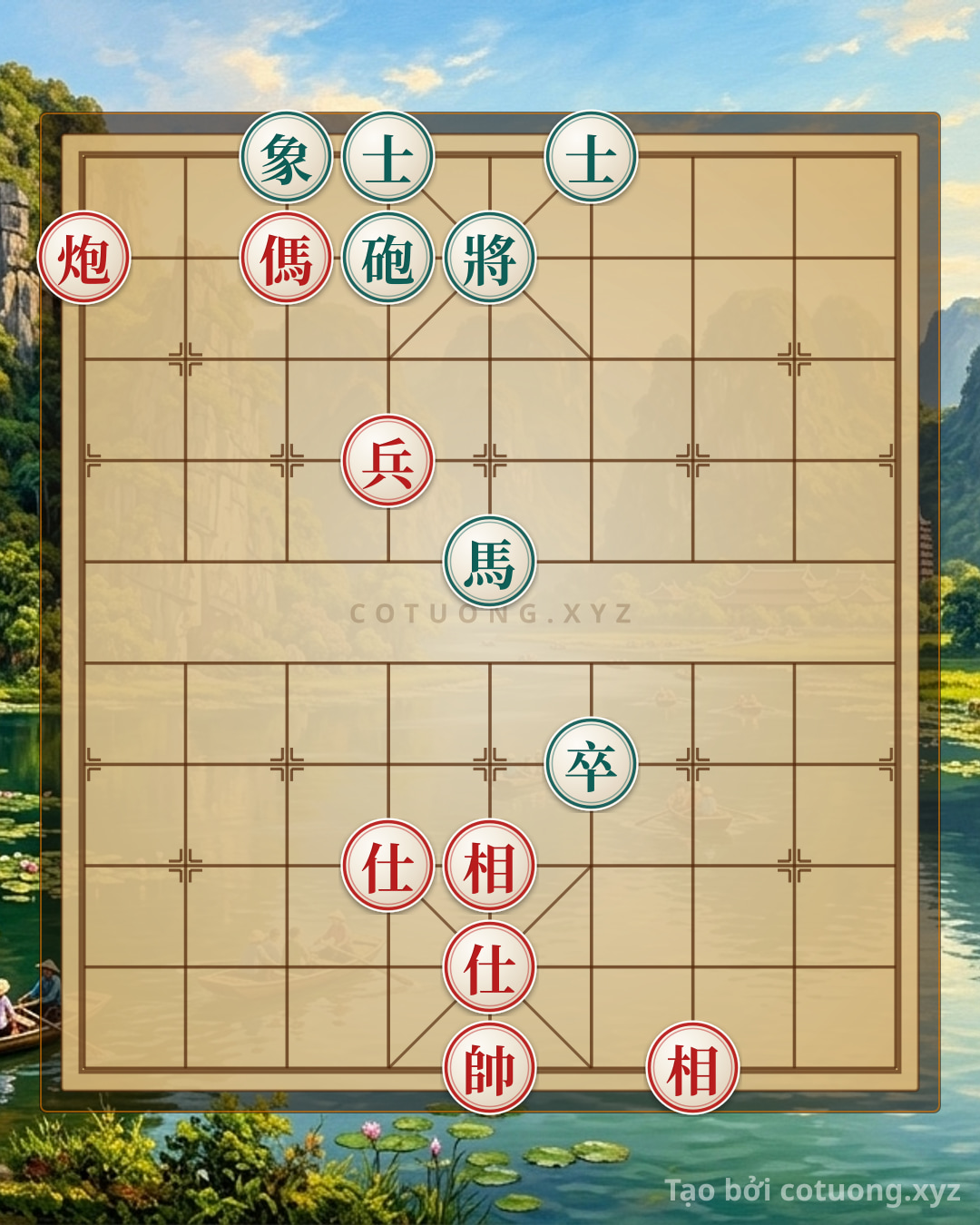 Challenge: The Trap of the Nearby General - Optimizing the Xiangqi Battlefield - Can you solve it?