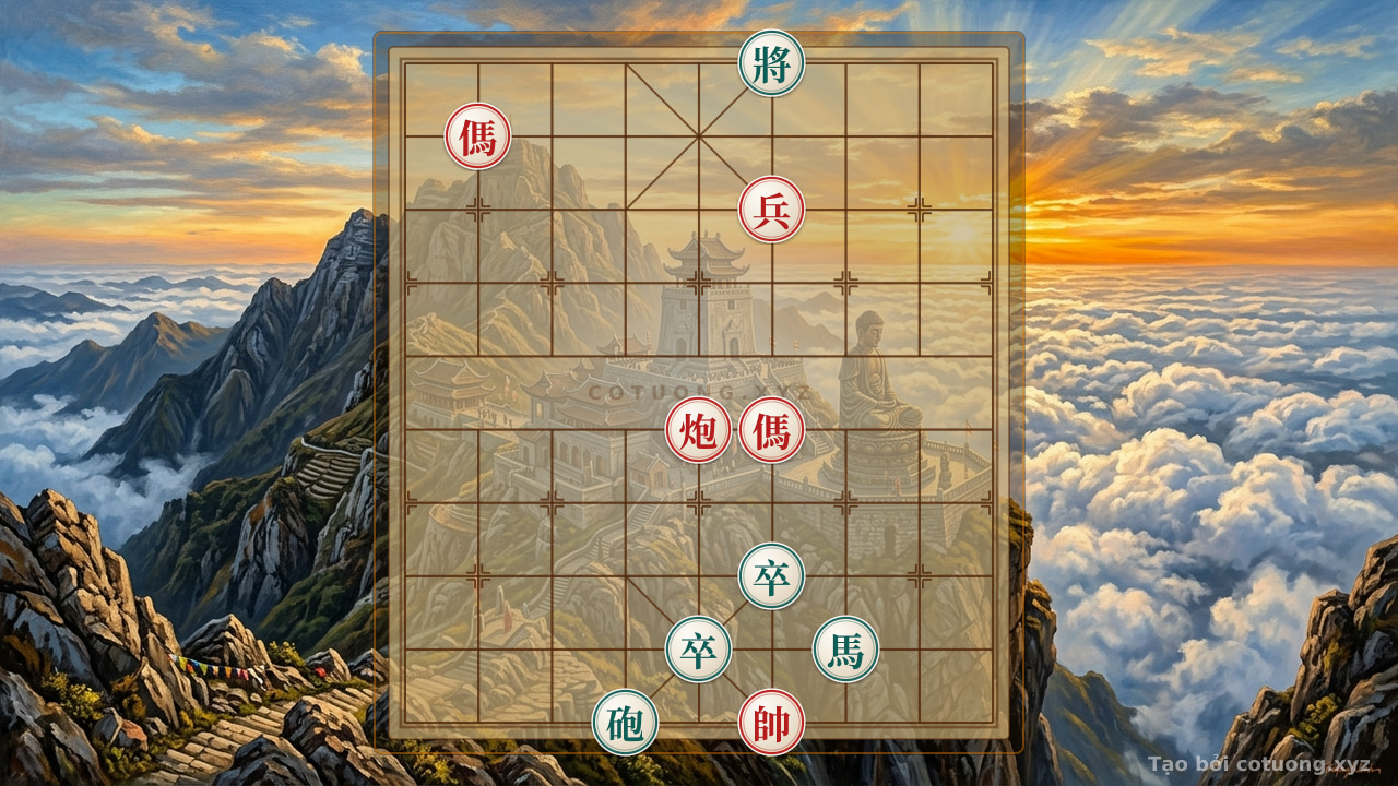 Thế cờ: Song Horse Cannon Advance - Strategy to Attack the Black Advisor with Double Cannons in Chinese Chess — Cờ Tướng Online