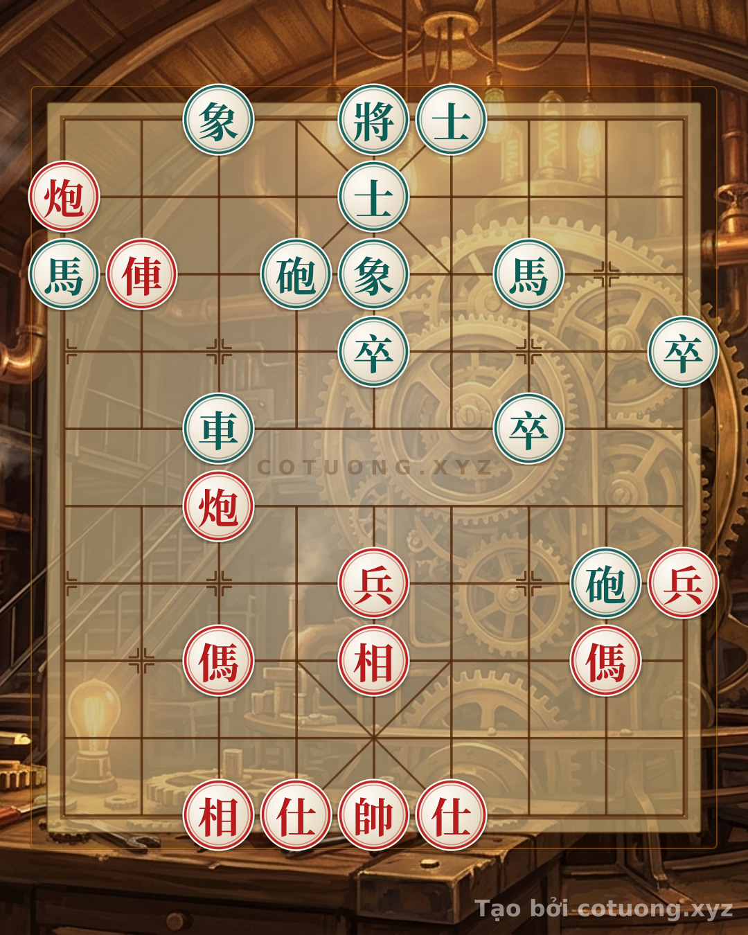 Thử Thách: Bí kíp phòng thủ kỳ cựu: Chống đòn 'Pháo trống' của Đỏ trong thế cờ 'Song mã giao chân' - Bạn có thể giải được?