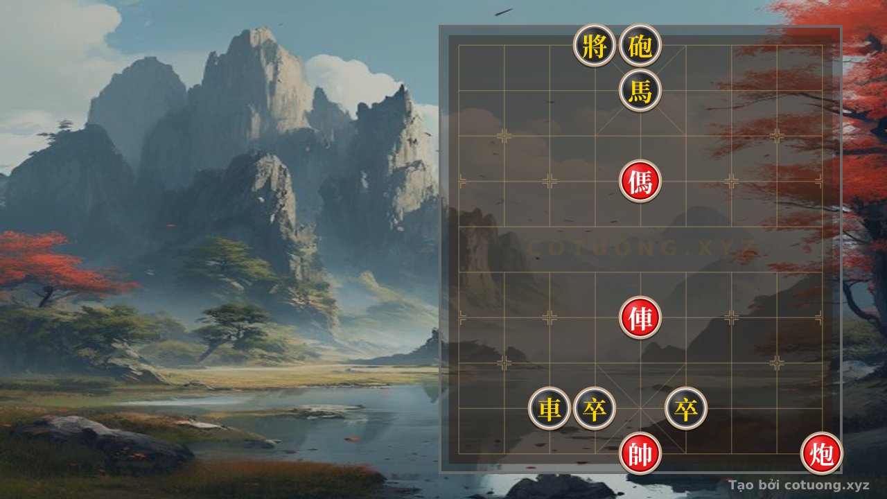 Thế cờ: Xiangqi: The Fortified Defense - A Black Formation as Solid as a Fortress — Cờ Tướng Online