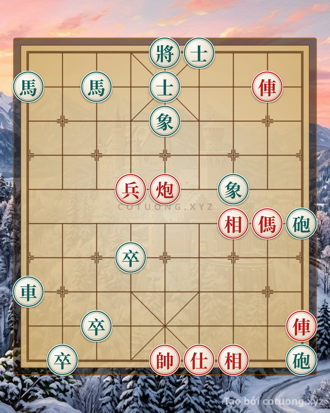Challenge: Jianghu Chess Puzzle: 2 Chariots, Cannon, Horse, Pawn, 2 Advisors, 2 Elephants vs Chariot, 2 Cannons, 2 Horses, 3 Pawns, 2 Advisors, 2 Elephants – Red’s Supreme Tactics - Can you solve it?