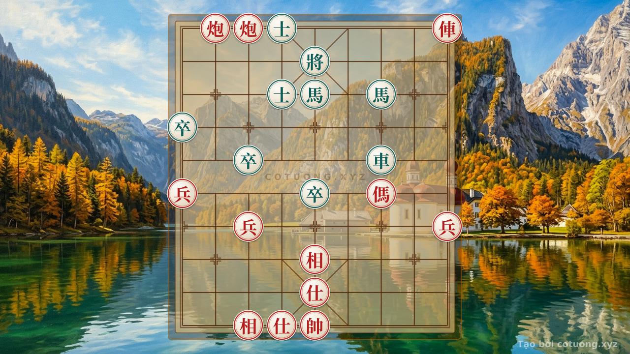 Thế cờ: The Classic Checkmate Trick: How the Red Chariot Crushes the Black Fortress in Just 3 Moves? — Cờ Tướng Online