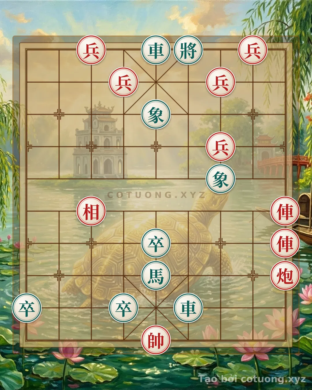 Thử Thách: Bí kíp phòng ngự phản công: Đánh bại thế 'Xe đâm Tướng' của Đen trong cờ tướng - Bạn có thể giải được?