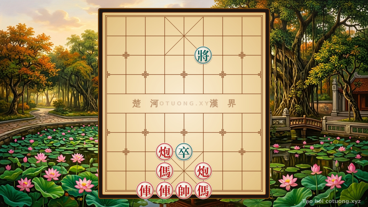 Thế cờ: Red General Chess: The 'Empty Cannon' Strategy to Reverse the Black's Position in 3 Moves — Cờ Tướng Online