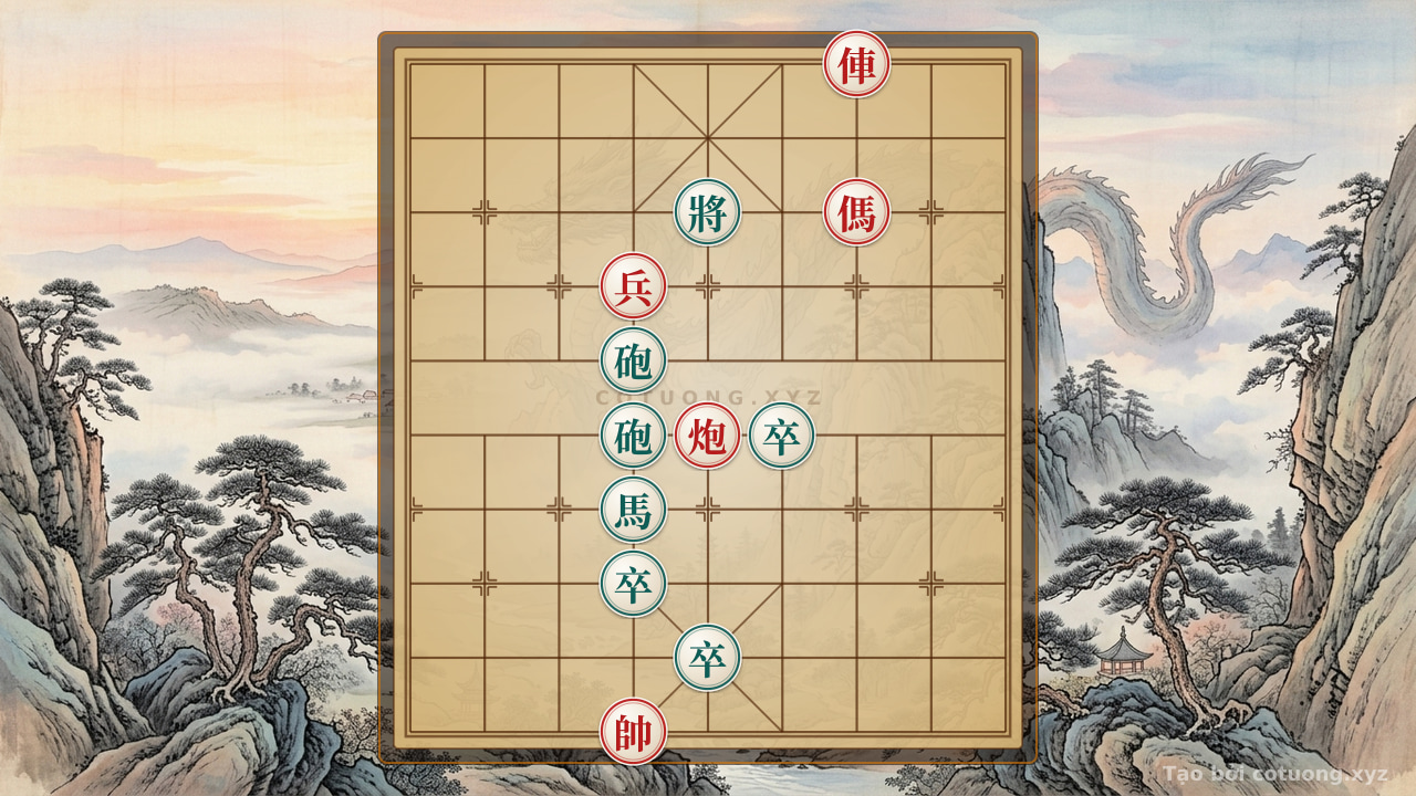 Thế cờ: Xiangqi Position 8/10: Red Rook Opens Decisively, Can Black Escape? — Cờ Tướng Online