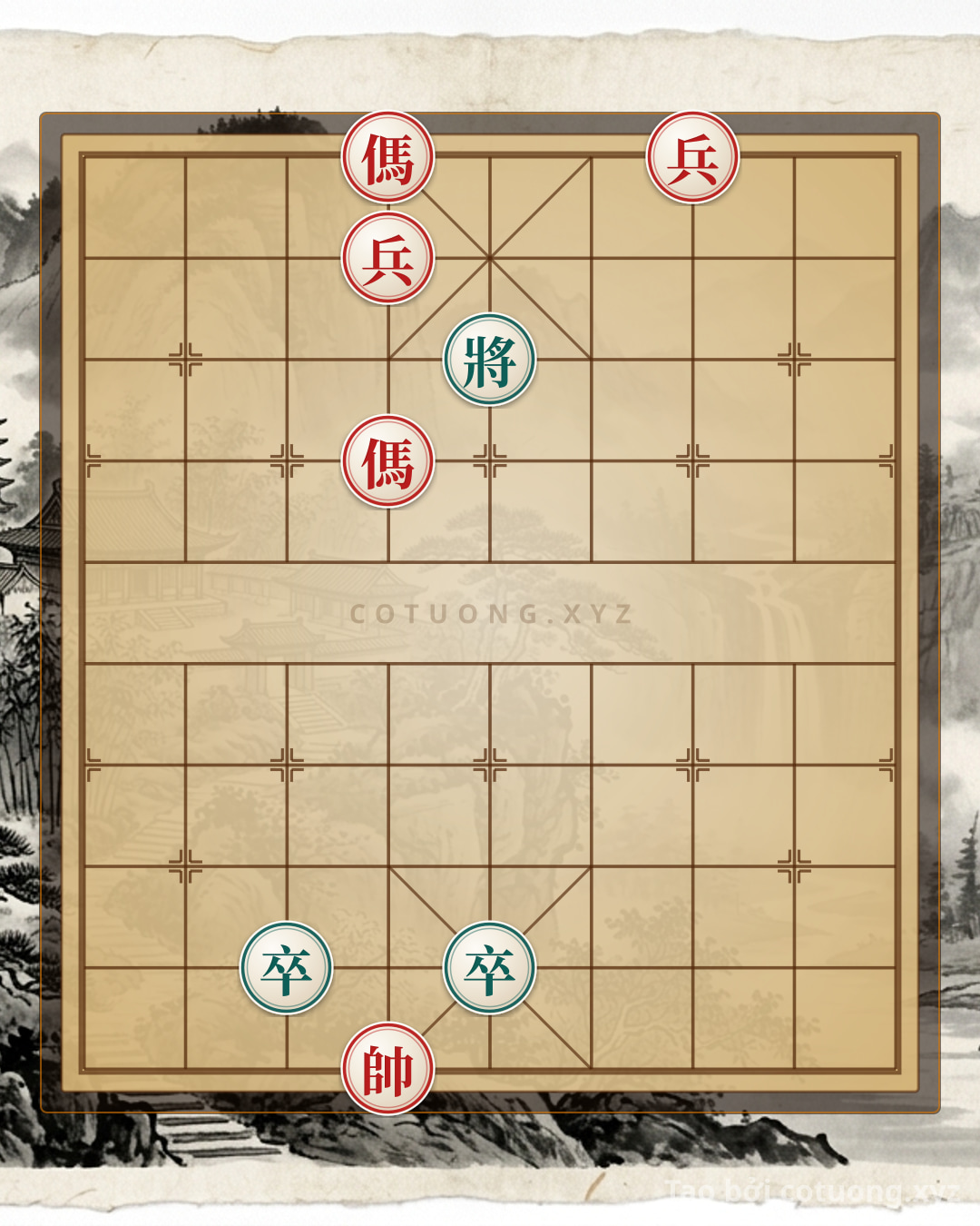 Challenge: Xiangqi Strategy: The Secrets of Black General Facing Red Horses - Can you solve it?