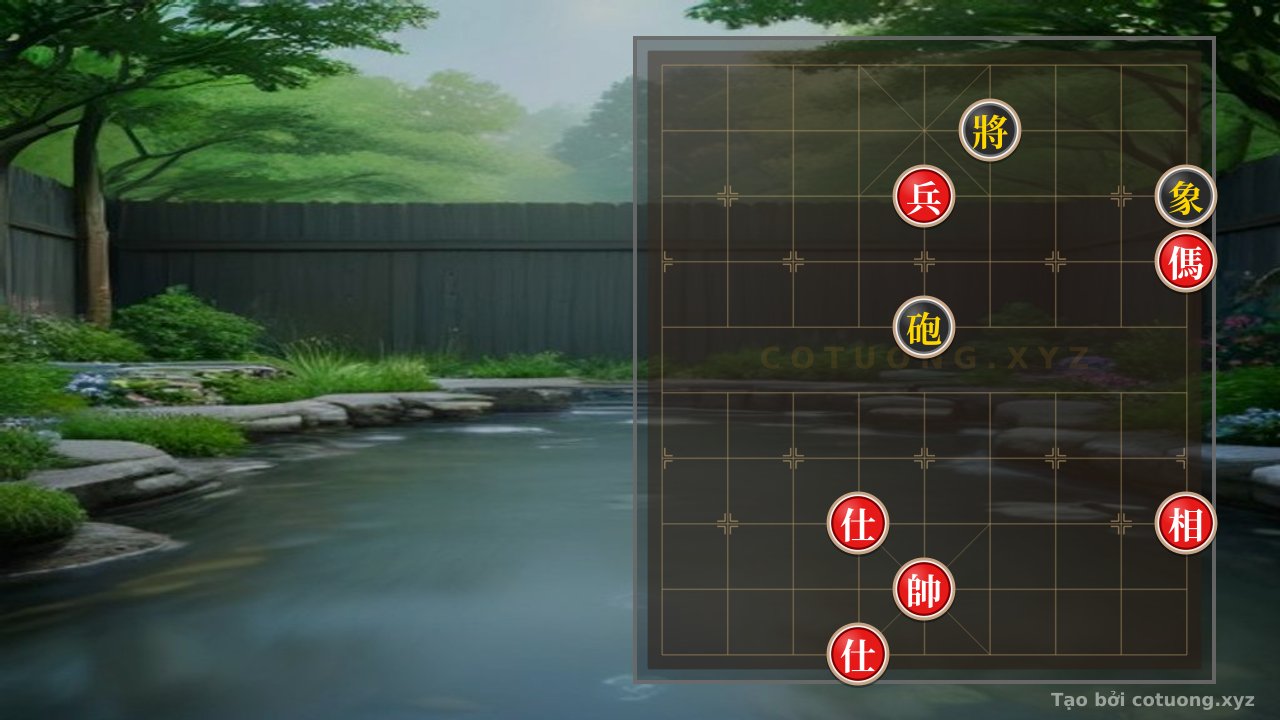 Thế cờ: Mastering Endgame Tactics: Horse Pinning 2 Advisors and Elephants vs. Cannon Elephant - Winning Strategies in Critical Positions — Cờ Tướng Online