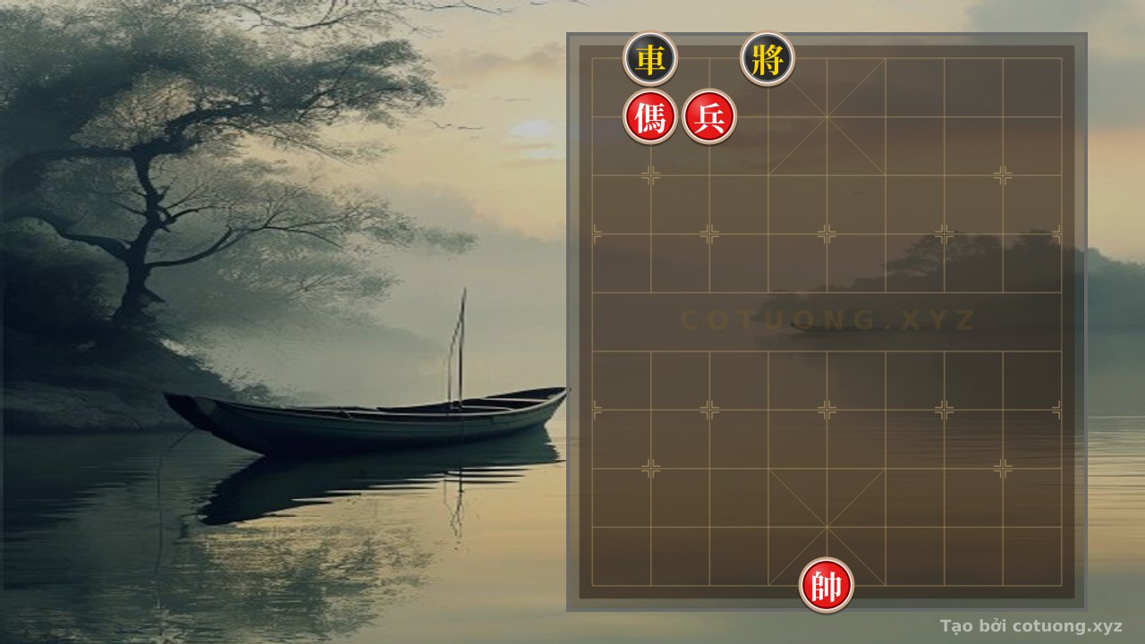 Thế cờ: Master's Secret Checkmate: The Red Horse Pinning the Black Chariot in One Move – A Chess Position Seemingly Stuck Yet Full of Opportunities — Cờ Tướng Online